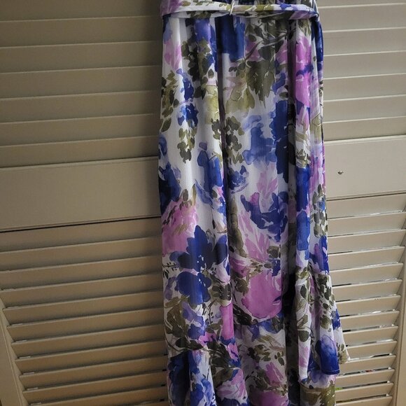 Calvin Klein Floral Maxi Summer Dress Size 8 - Picture 3 of 7
